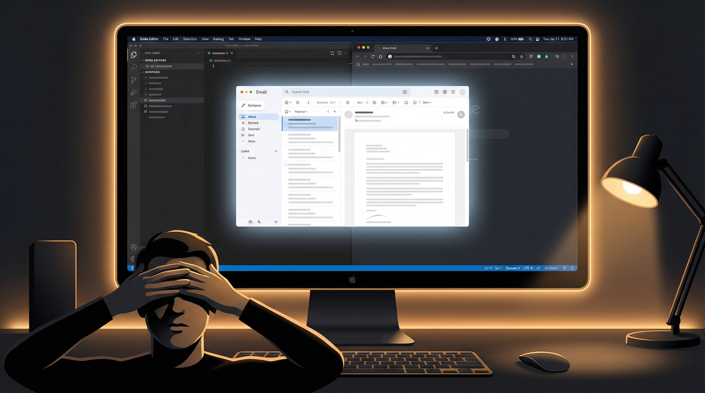 Dark mode not enough - bright email content in dark mode causing eye strain