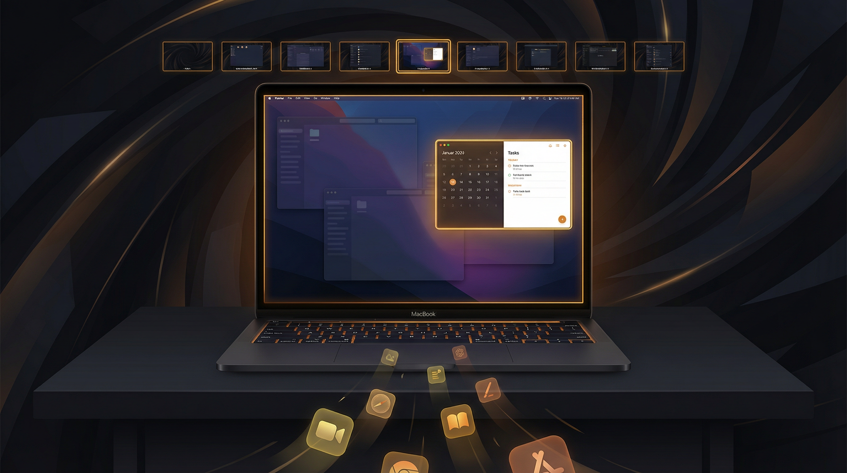 Mac productivity hacks with auto-hide, progressive dimming, and workspace management